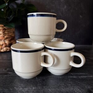 Vintage Newcor Versailles 503 Flat Cup | Blue Rim Japan